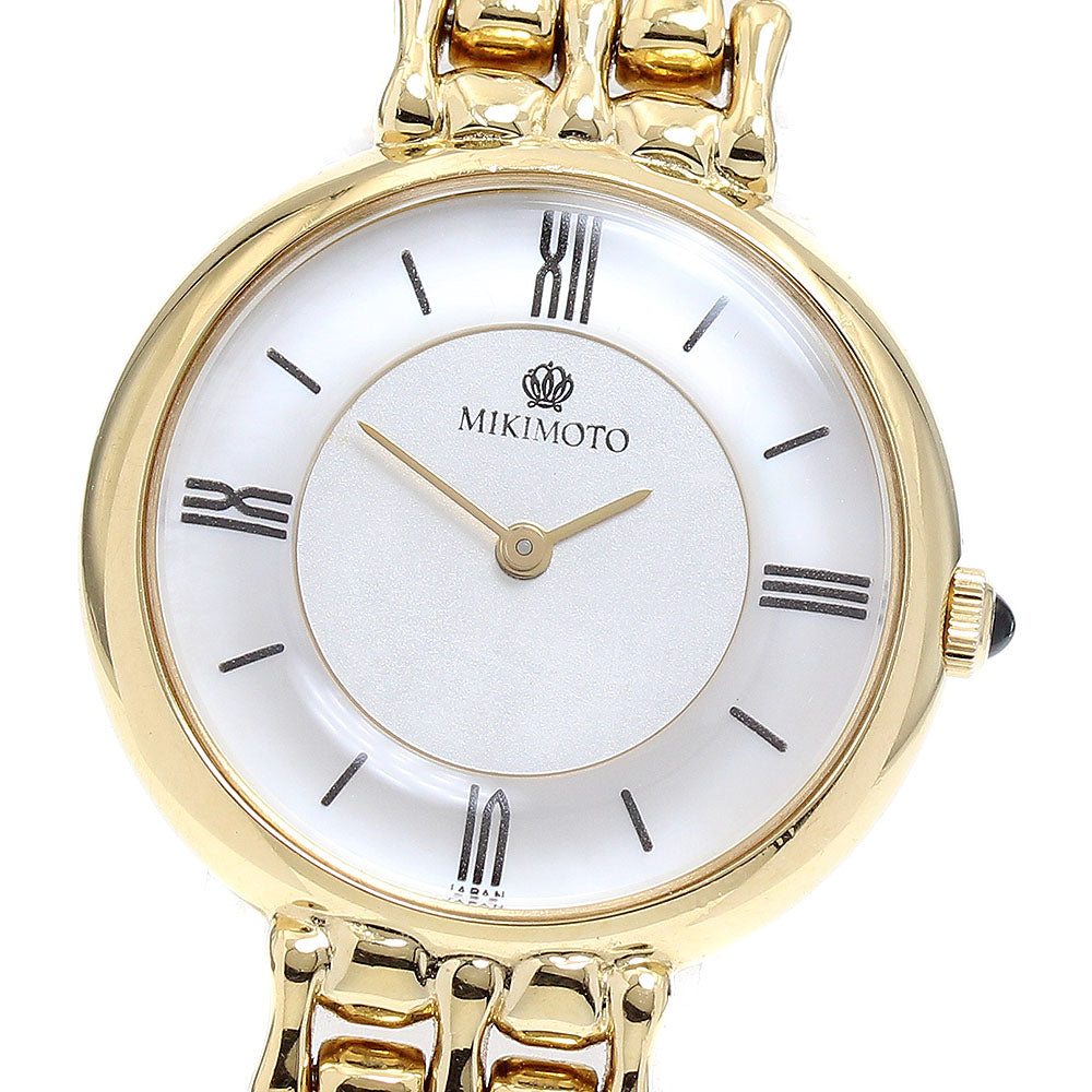 MIKIMOTO 2P20-0530 White shell Dial Quartz Ladies Watch_918217