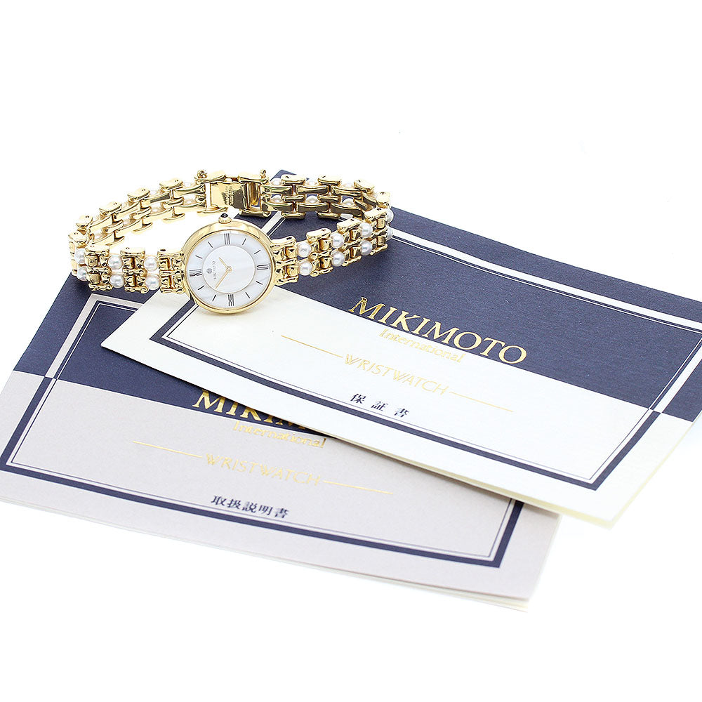 MIKIMOTO 2P20-0530 White shell Dial Quartz Ladies Watch_918217