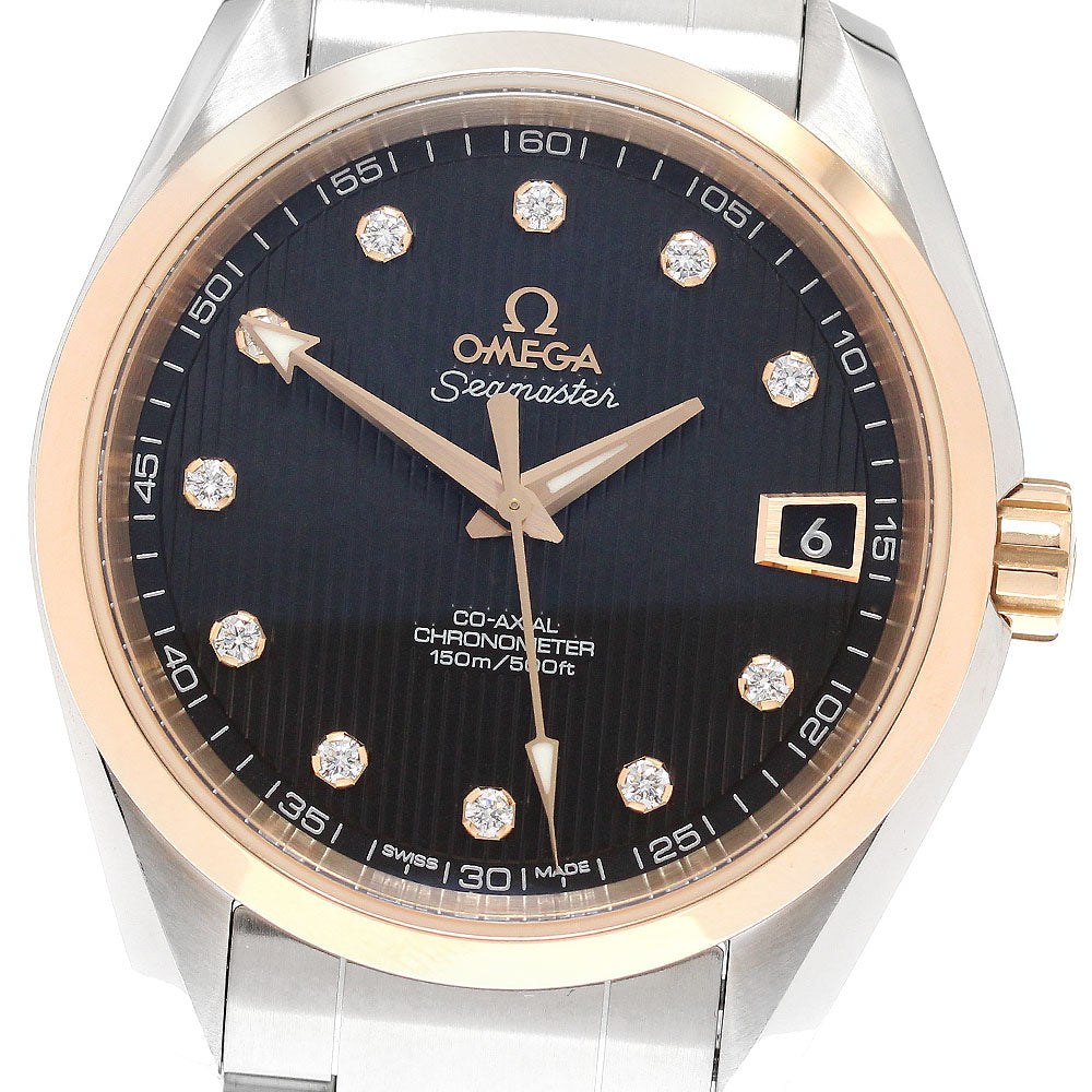 OMEGA Seamaster Aqua Terra 150M Date Coaxial 11P Diamond AT Men's Watch_918295
