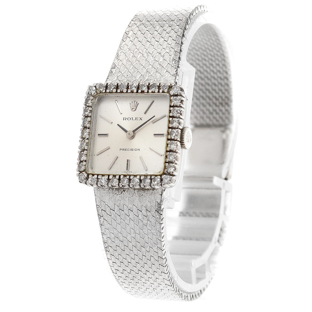 ROLEX Precision 2643 K18WG Cal.1400 Silver Dial Hand Winding Ladies Watch_918303