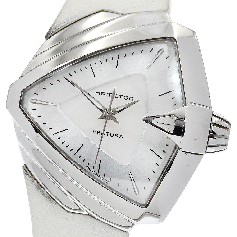 HAMILTON Ventura S H242511 White shell / Silver Dial Quartz Ladies Watch_918426