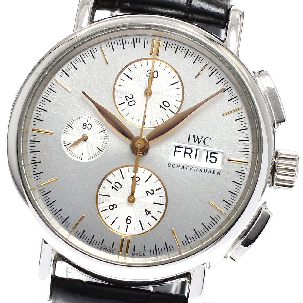 IWC SCHAFFHAUSEN Portofino IW378302 Chronograph day date Silver Dial Automatic Men's Watch_918431