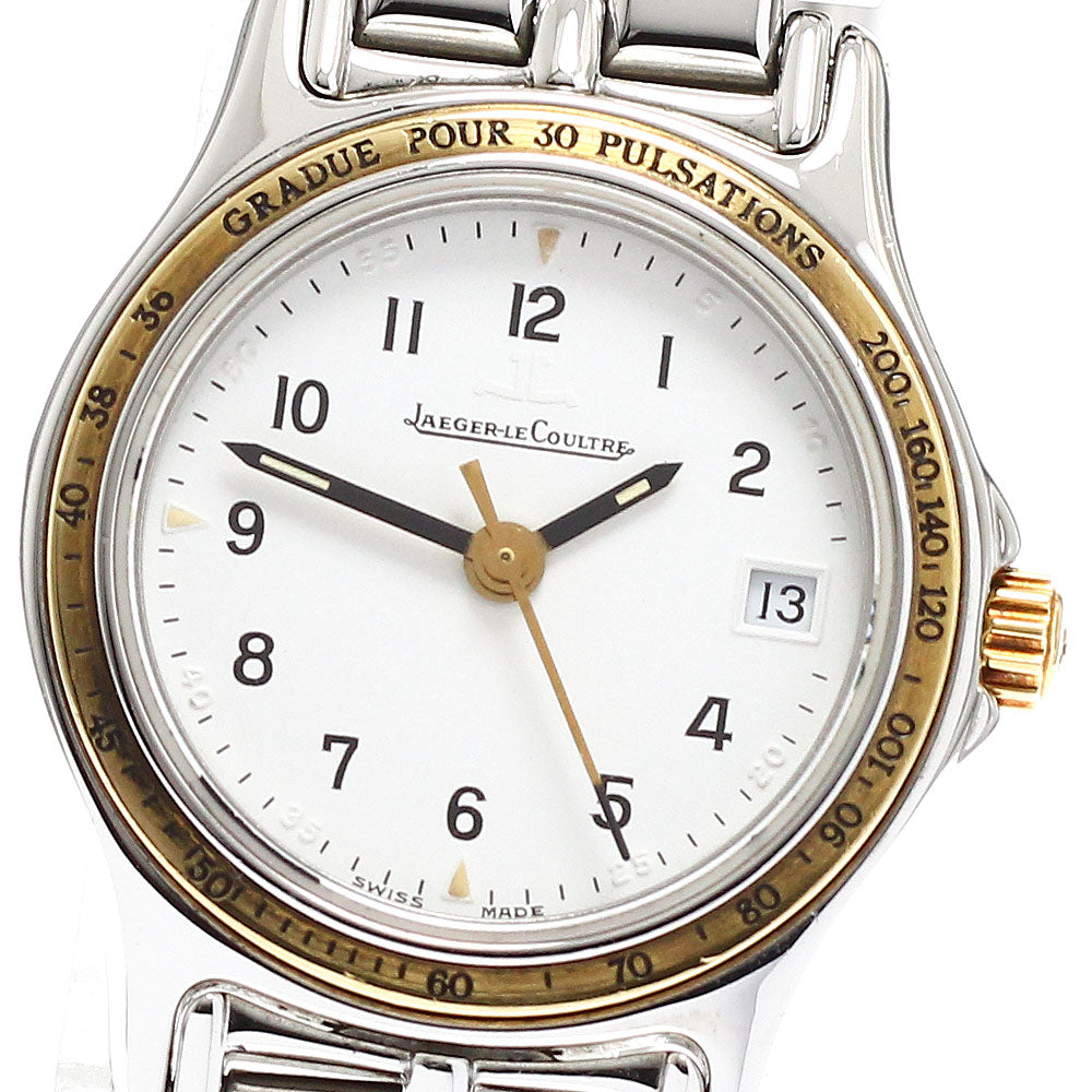 JAEGER-LECOULTRE 133.5.11 YG bezel date white Dial Quartz Ladies Watch_918436