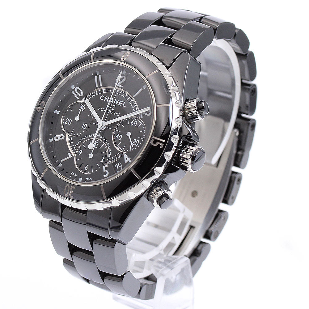 CHANEL J12 41MM H0940 Black ceramic chronograph black Dial AT Men's Watch_918437