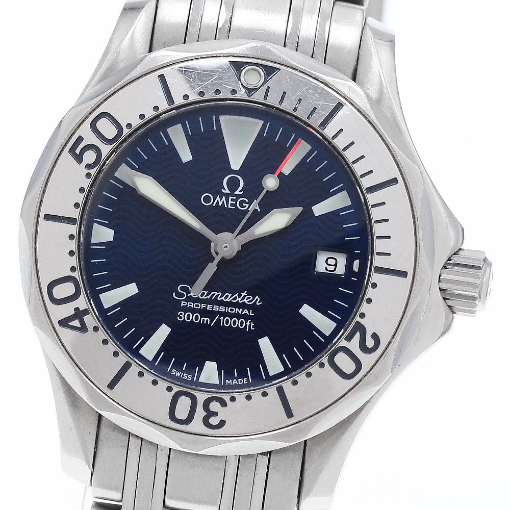 OMEGA Seamaster 300 2283.80 Date Navy Dial Quartz Ladies Watch_918440