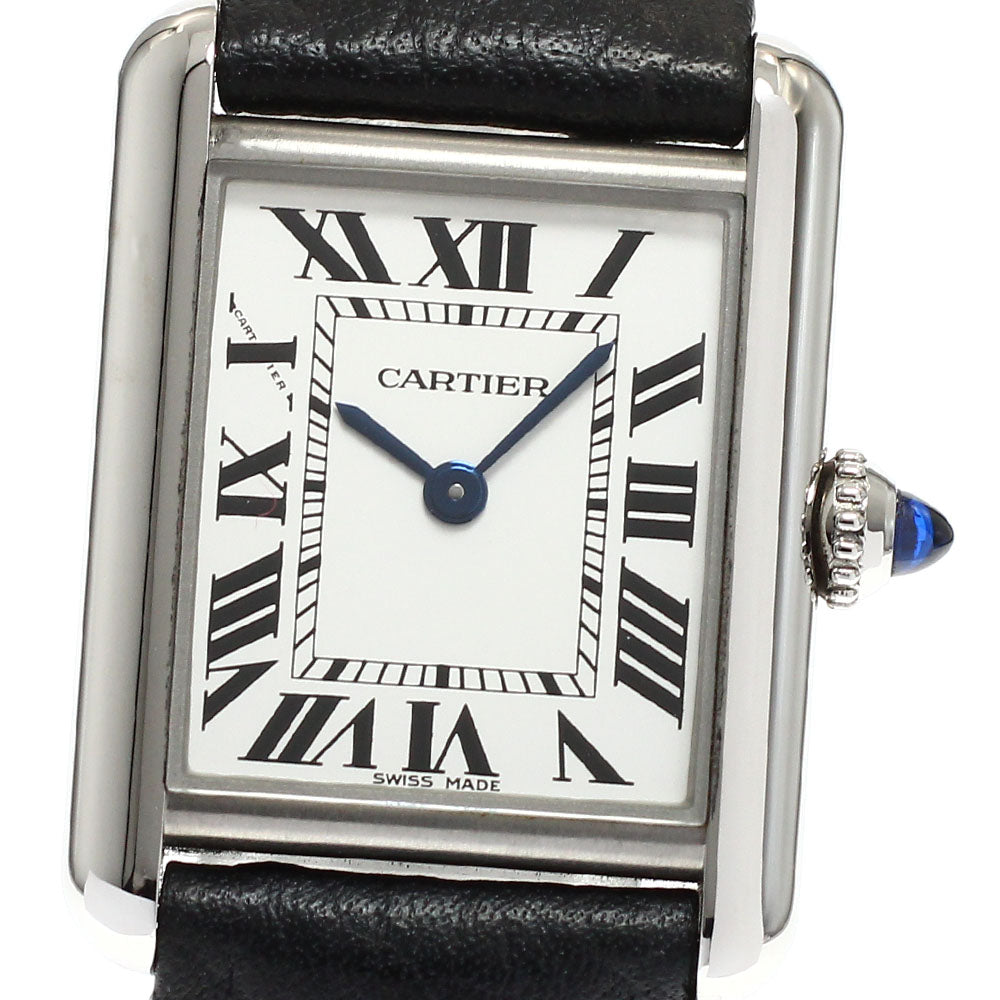 CARTIER tank mast SM WSTA0042 Silver Dial Quartz Ladies Watch_918445