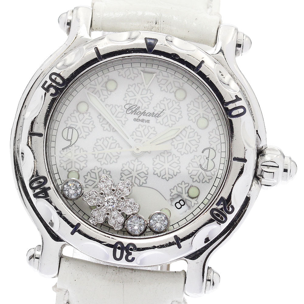 Chopard Happy sports 28/8948 Snowflake 3P Diamond white Dial Quartz Ladies Watch_918467