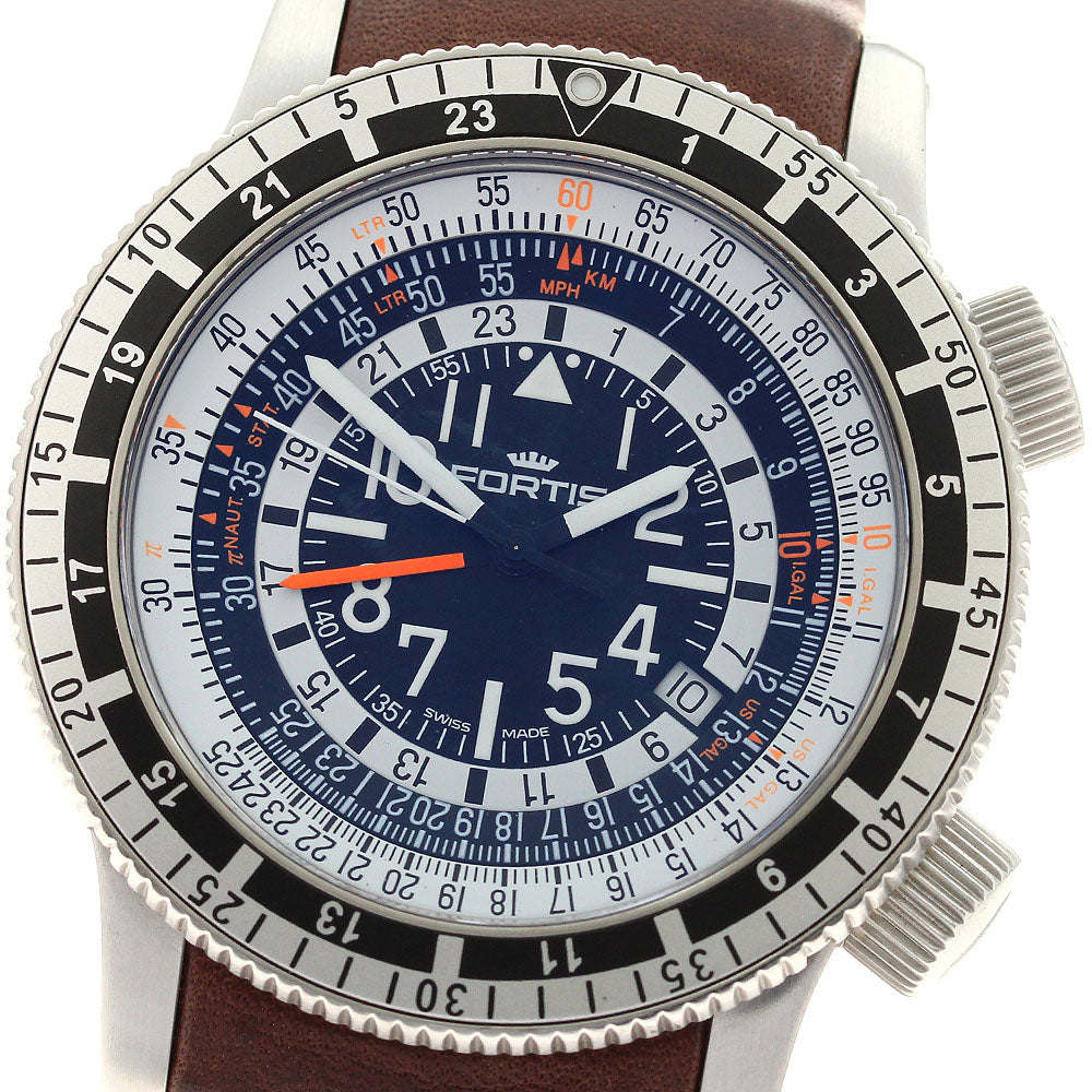 FORTIS B-47 Calculator 666.10.148 Date black Dial Automatic Men's Watch_918469