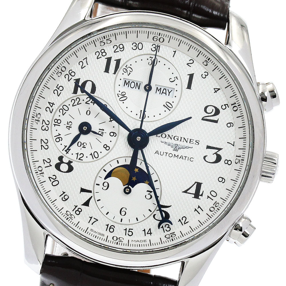 LONGINES Master collection L2.673.4 Triple calendar moon phase Silver Dial Automatic Men's Watch_918523