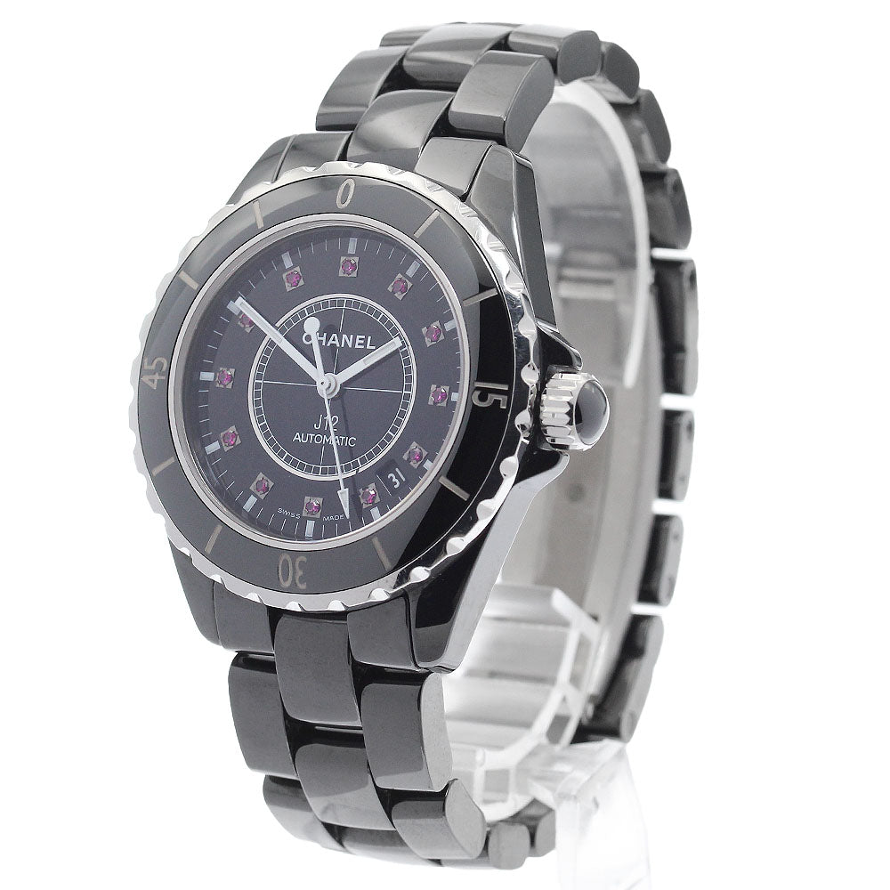 CHANEL J12 12P ruby H1635 Black ceramic black Dial Automatic Men's Watch_918525