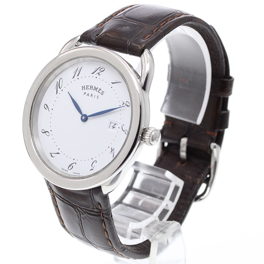 HERMES Arceau AR5.710a Date white Dial Quartz Men's Watch_918527