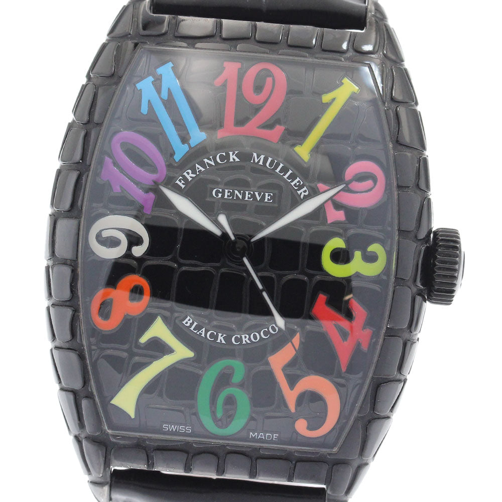 FRANCK MULLER Tonneau Curvex Black Crocodile Color Dream 8880SCBLKCROCOLDRM black Dial Automatic Men's Watch_918532