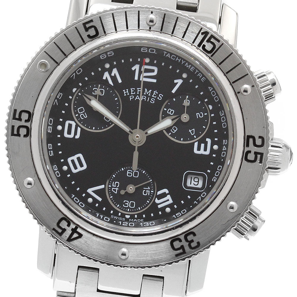 HERMES Clipper diver CL2.310 Chronograph black Dial Quartz Ladies Watch_918560