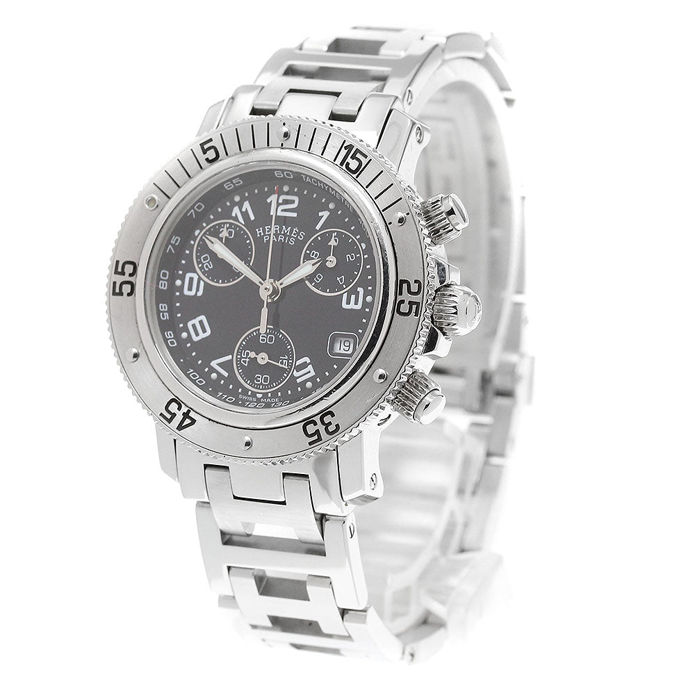 HERMES Clipper diver CL2.310 Chronograph black Dial Quartz Ladies Watch_918560