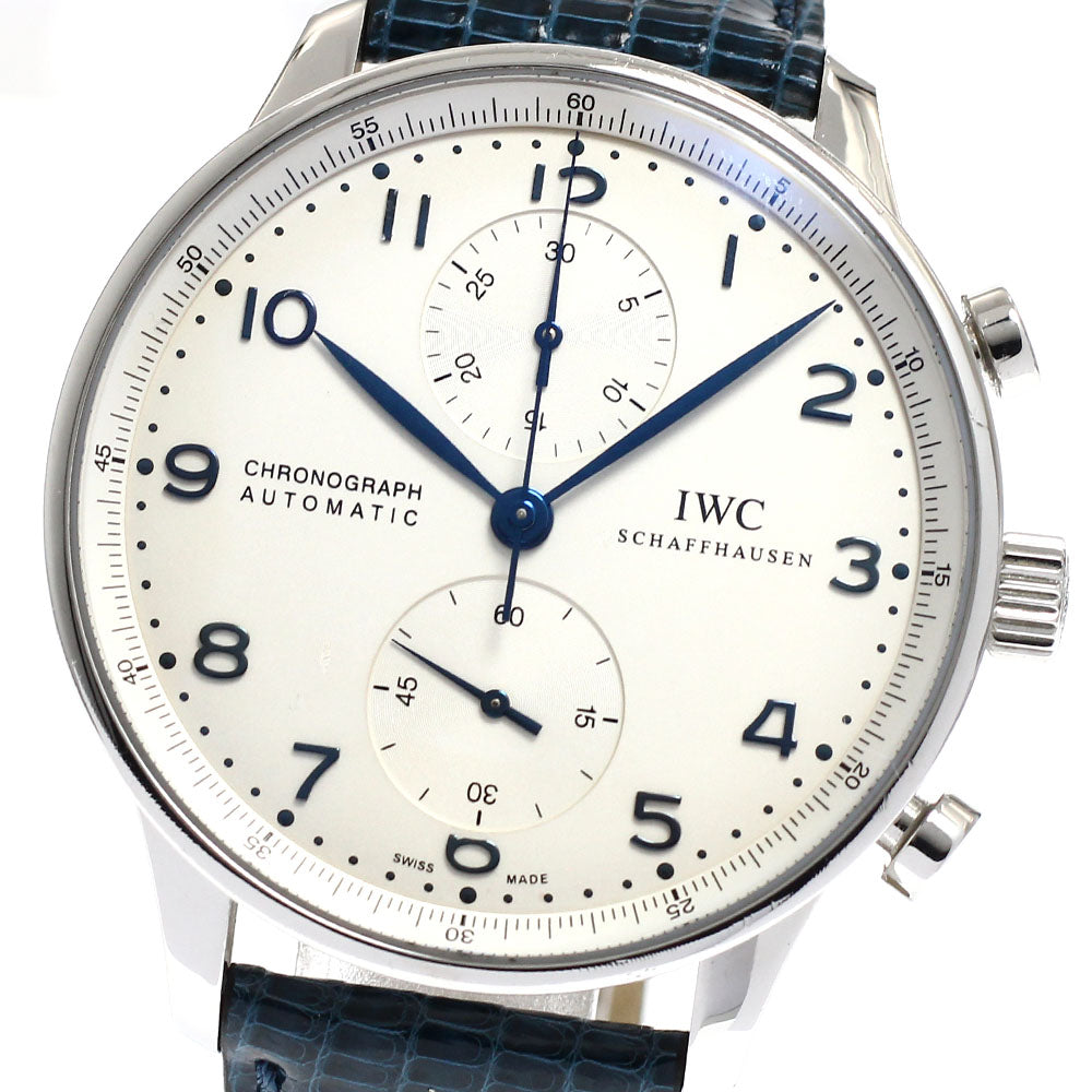 IWC SCHAFFHAUSEN Portugese IW371446 Chronograph Silver Dial Automatic Men's Watch_918575
