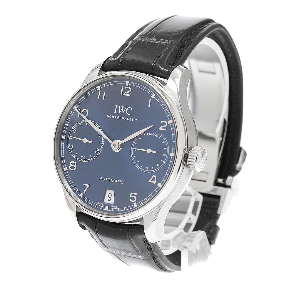 IWC SCHAFFHAUSEN Portugieser 7 Days IW500710 Date blue Dial Automatic Men's Watch_918576