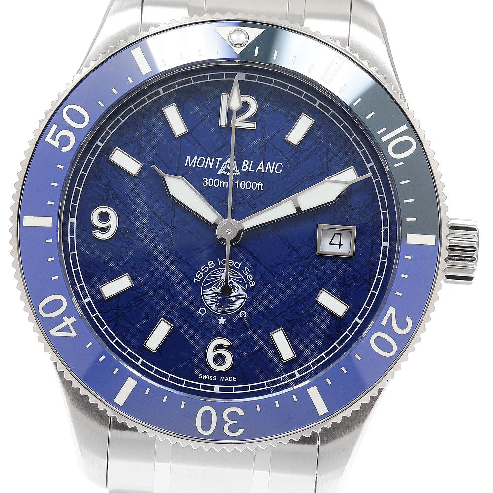 MONTBLANC 1858 Ice Sea 129369 Date blue Dial Automatic Men's Watch_918578