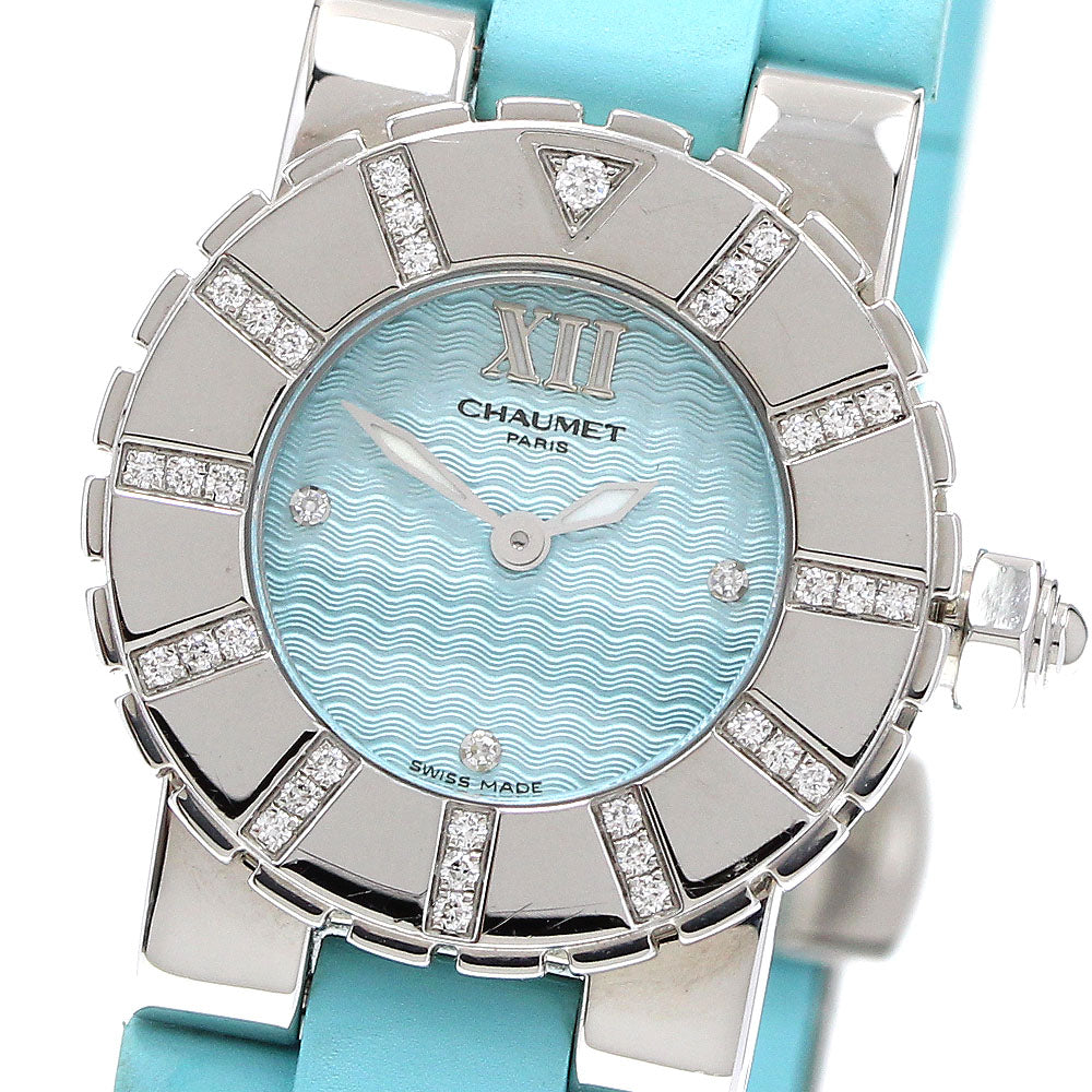 Chaumet Class one W06209-24A Bezel Diamond blue Dial Quartz Ladies Watch_918592