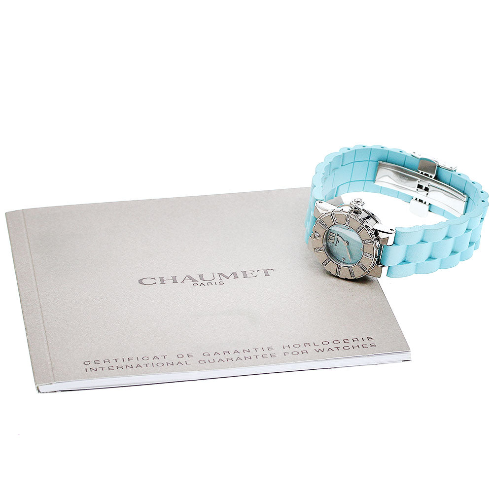 Chaumet Class one W06209-24A Bezel Diamond blue Dial Quartz Ladies Watch_918592
