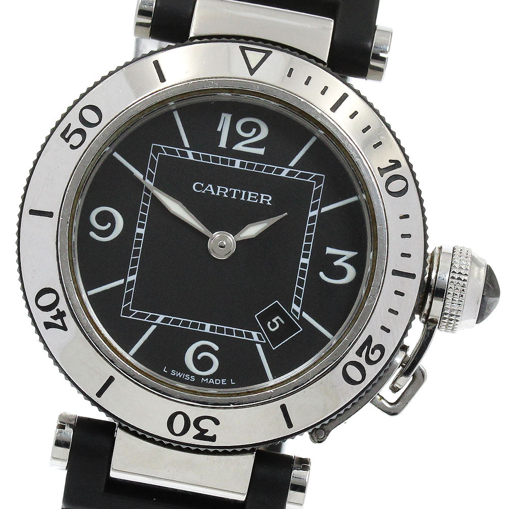 CARTIER Pacha Sea timer W3140003 Date black Dial Quartz Ladies Watch_918625