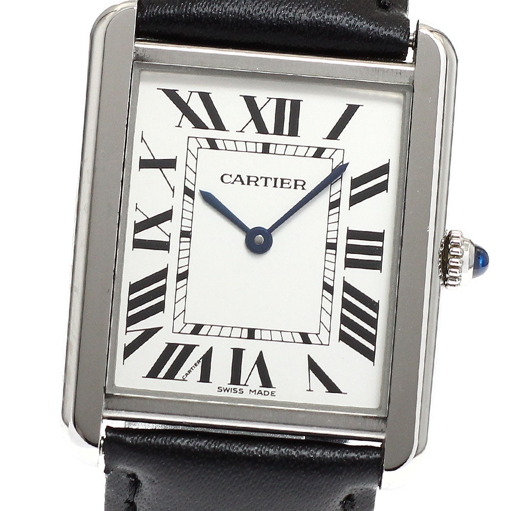 CARTIER Tank solo LM WSTA0028 Silver Dial Quartz Men's Watch_918722