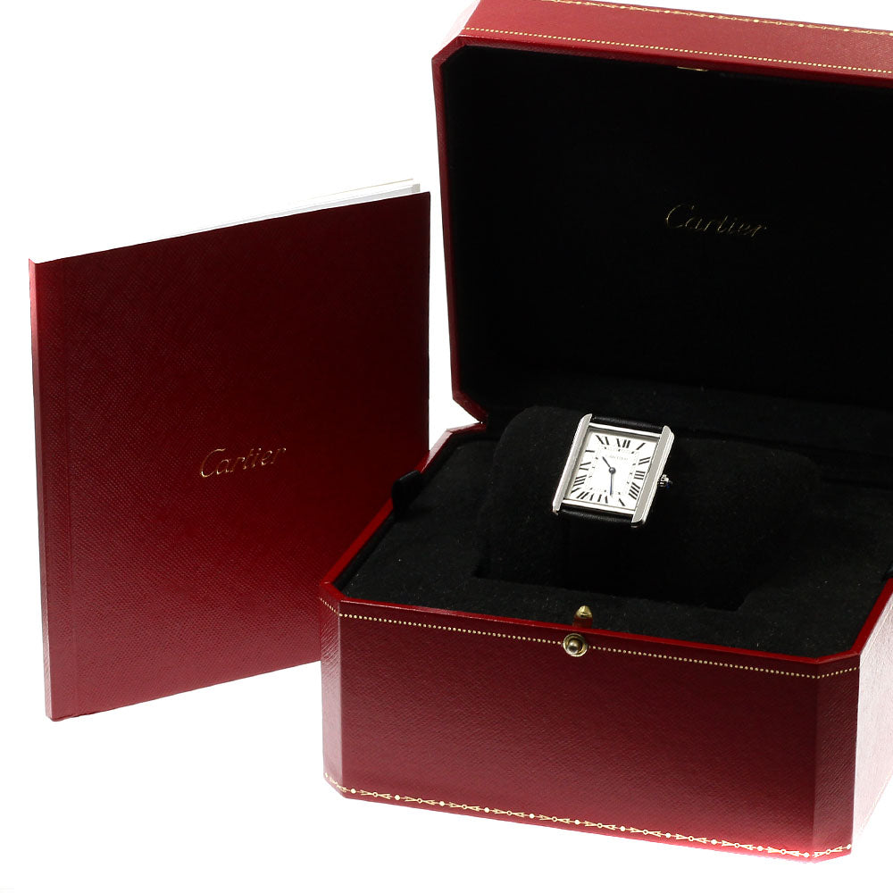 CARTIER Tank solo LM WSTA0028 Silver Dial Quartz Men's Watch_918722