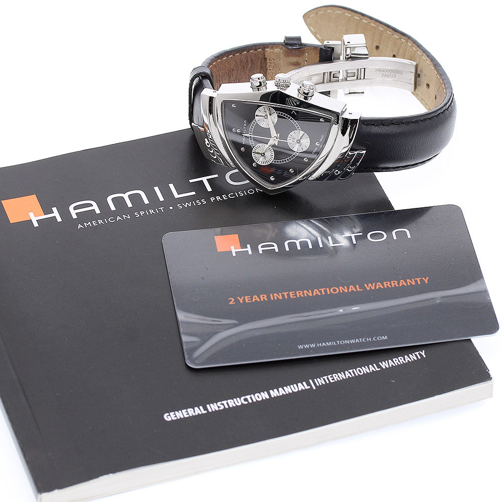 HAMILTON Ventura H244121 Chronograph Black / Silver Dial Quartz Men's_918741