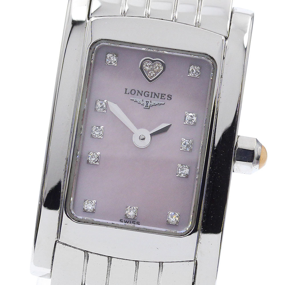 LONGINES Dolcevita L5.158.4 diamond Pink shell Dial Quartz Ladies Watch_918743