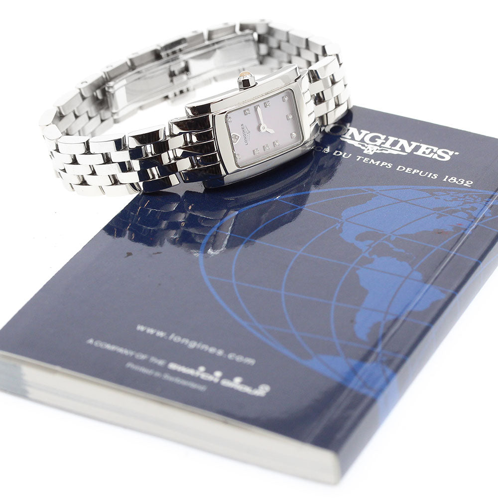 LONGINES Dolcevita L5.158.4 diamond Pink shell Dial Quartz Ladies Watch_918743