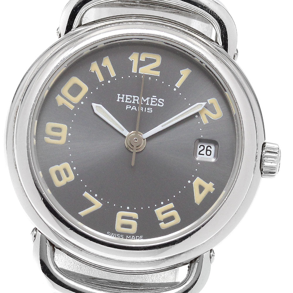 HERMES Pullman PU2.210 Date gray Dial Quartz Ladies Watch_918745