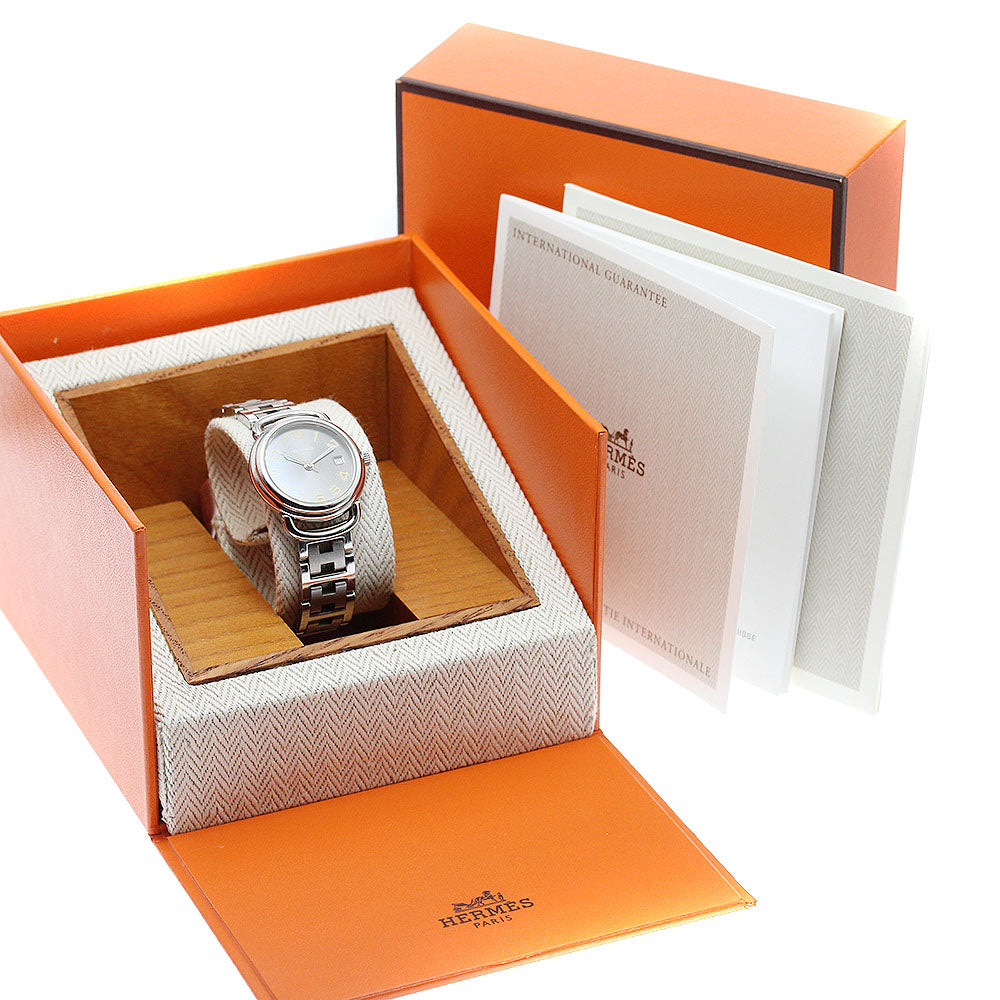 HERMES Pullman PU2.210 Date gray Dial Quartz Ladies Watch_918745