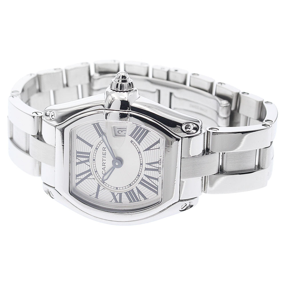 CARTIER Roadster SM W62016V3 Date Silver Dial Quartz Ladies Watch_918746