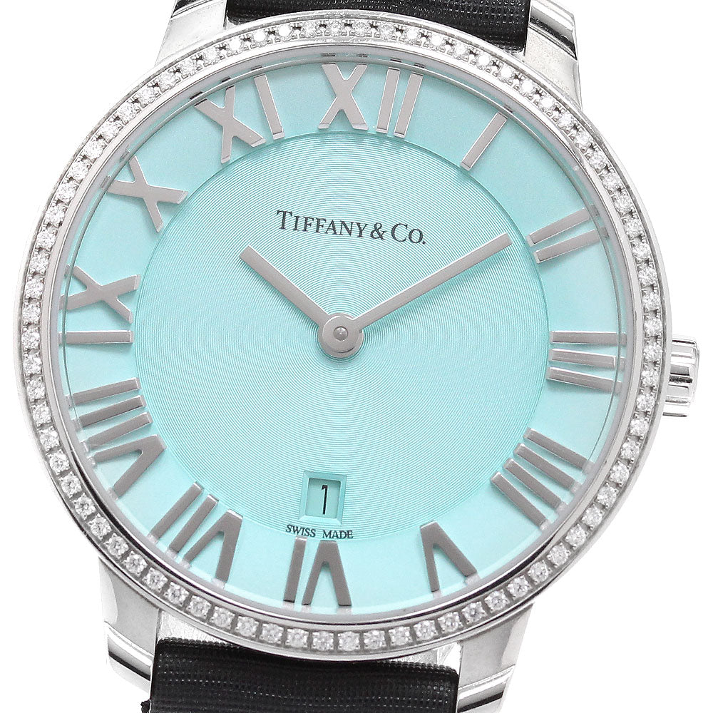 TIFFANY&Co. Atlas 2 hand date diamond bezel Quartz Ladies Watch_918749