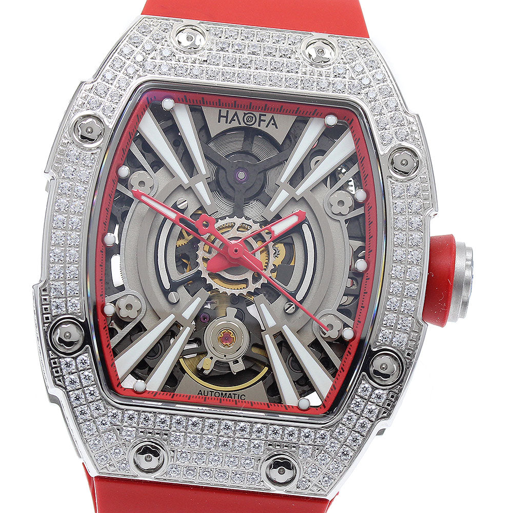 HAOFA mechanical 1907L CrystalBezel skeleton Dial Automatic Men's Watch_918809