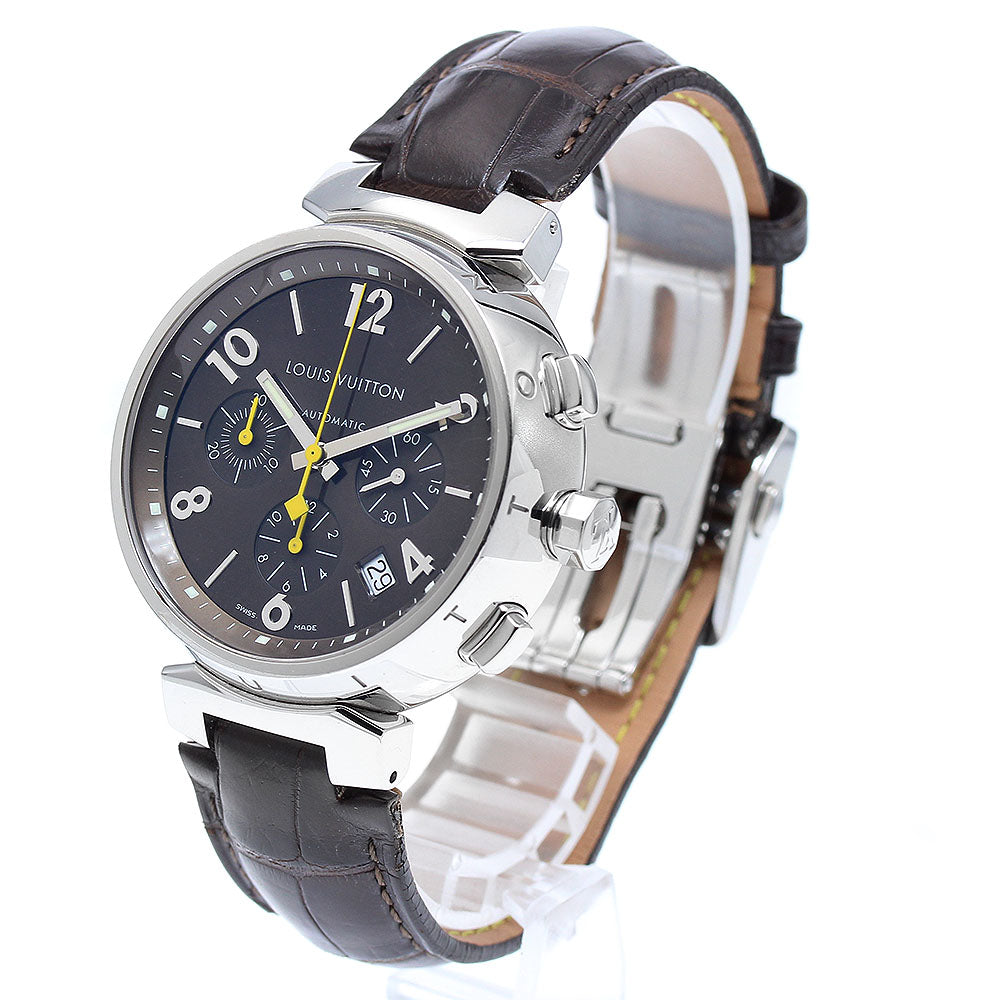 LOUIS VUITTON Tambour Q1121 Date Chronograph Brown Dial Automatic Men's Watch_918810
