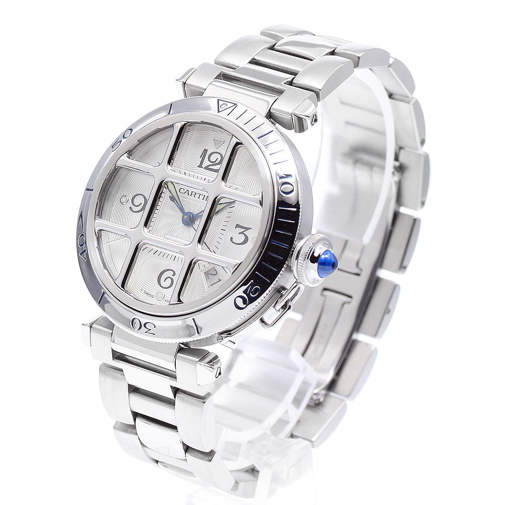 CARTIER pasha grid 38mm W31040H3 Date Silver Dial Automatic Men's Watch_918824