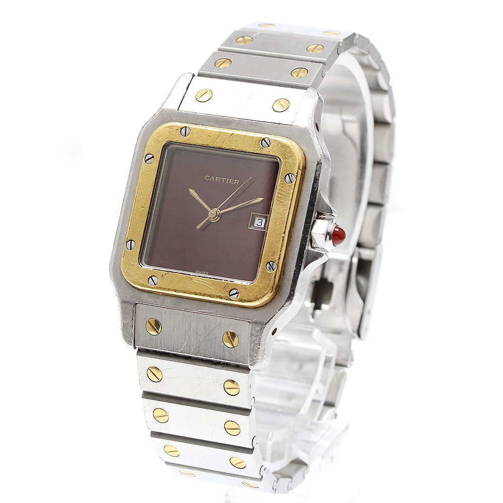 CARTIER Santos GalbeeLM 45168381 Date Bordeaux Dial Automatic Men's Watch_918827