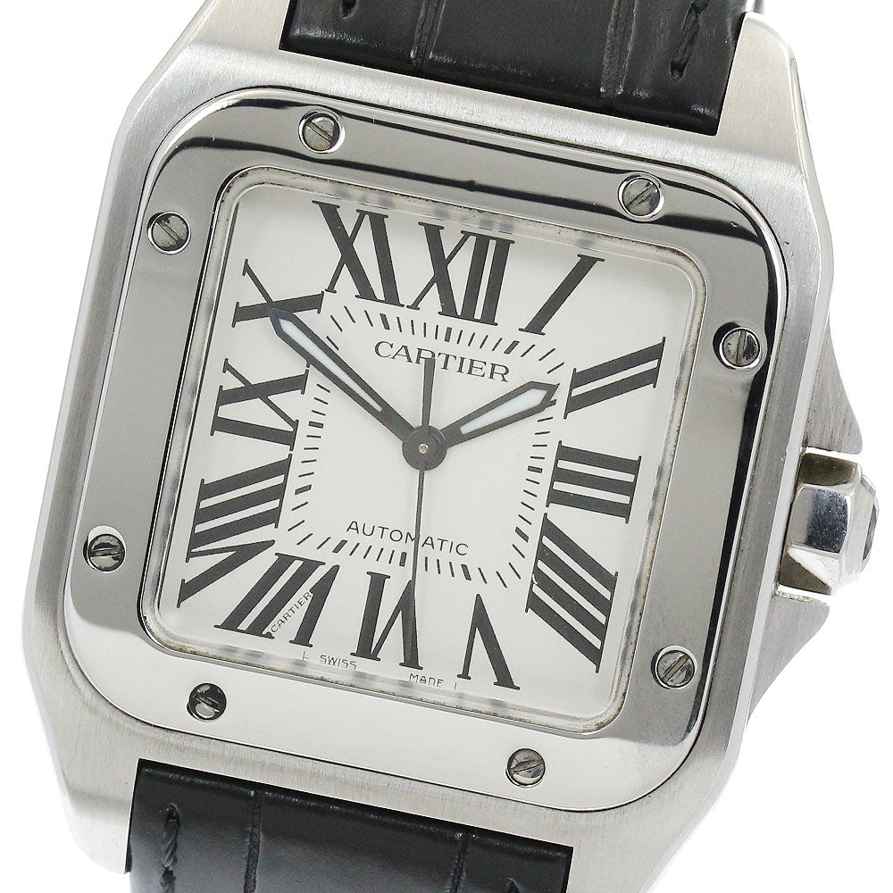 CARTIER Santos 100 MM W20126X8 Silver Dial Automatic Boy's Watch_918851