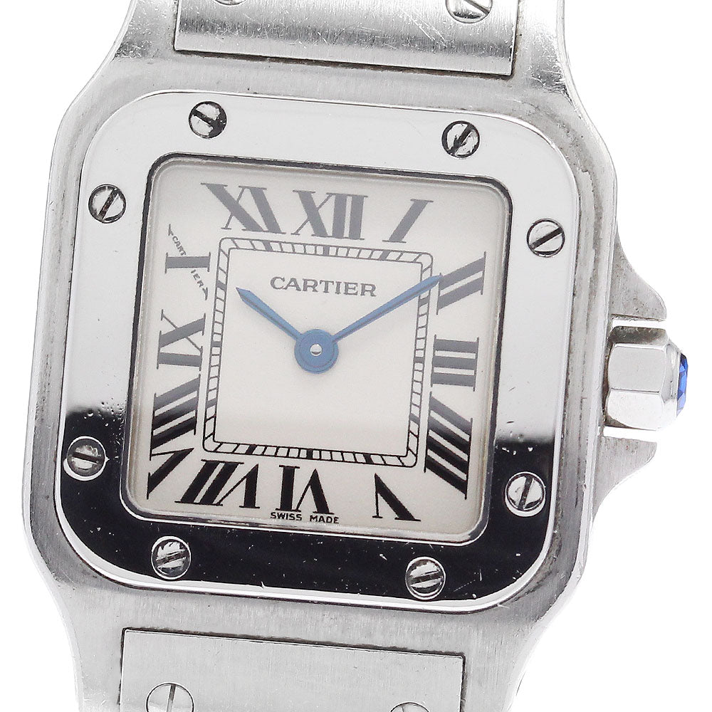 CARTIER Santos Galbee SM W20056D6 Guanyin Buckle Quartz Ladies Watch_918910