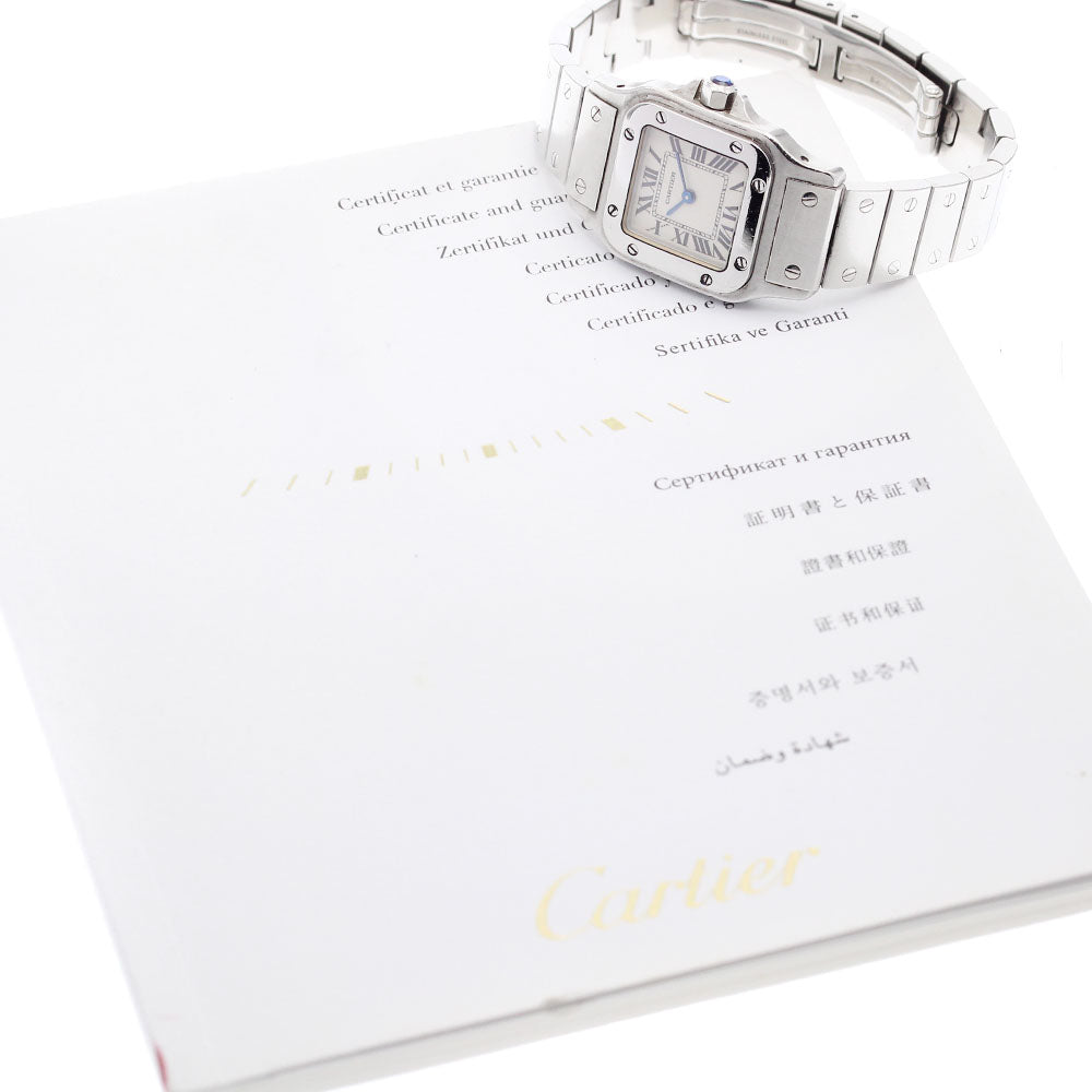 CARTIER Santos Galbee SM W20056D6 Guanyin Buckle Quartz Ladies Watch_918910