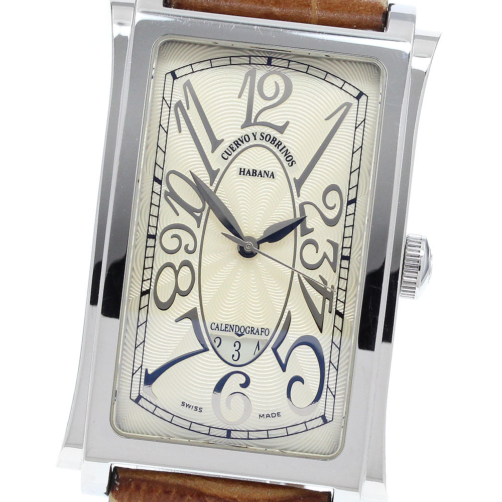 CUERVO Y SOBRINOS Havana Prominente A1012 Date beige Dial Automatic Men's Watch_918938