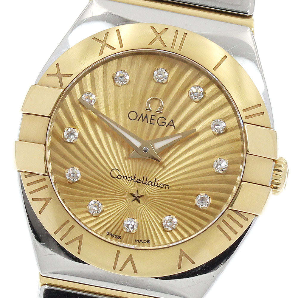 OMEGA Constellation Blush 123.20.24.60.58.001 12P diamond Quartz Ladies_918992