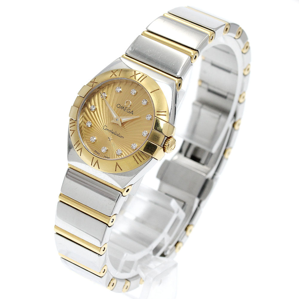 OMEGA Constellation Blush 123.20.24.60.58.001 12P diamond Quartz Ladies_918992