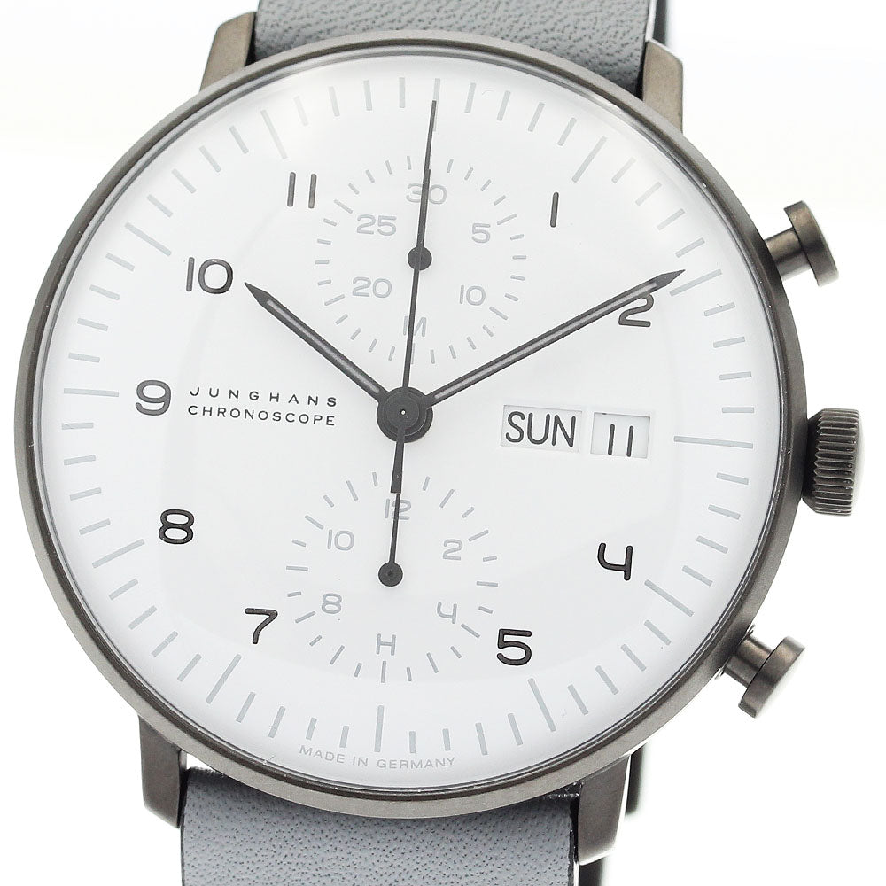 JUNGHANS Max Bill Chronoscope 027/4008.05 Day date Automatic Men's Watch_919018