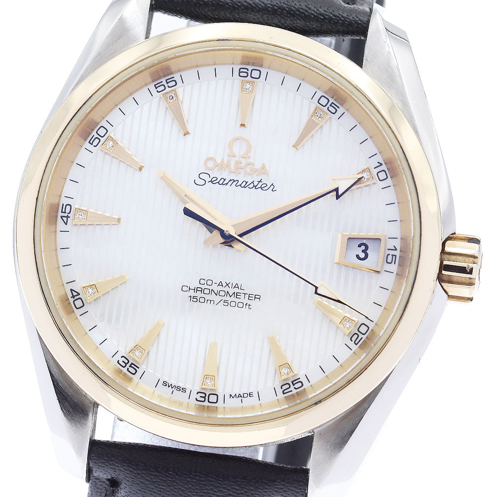 OMEGA Seamaster Aqua Terra 231.23.39.21.55.002 Co-Axial YG Bezel 11P Diamond White shell Dial Automatic Men's Watch_919083