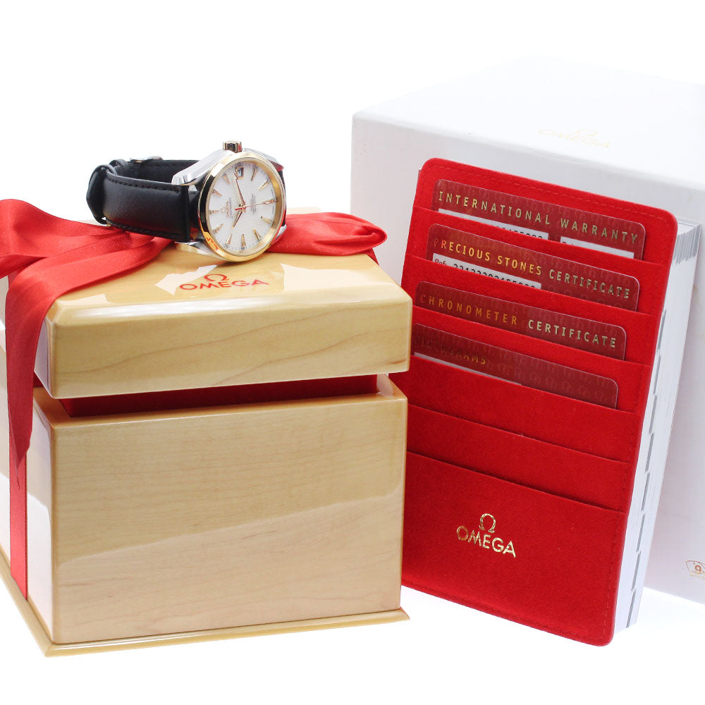 OMEGA Seamaster Aqua Terra 231.23.39.21.55.002 Co-Axial YG Bezel 11P Diamond White shell Dial Automatic Men's Watch_919083