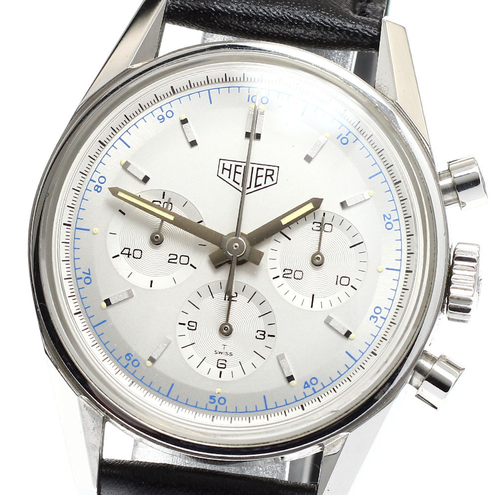 Heuer Classic Carrera CS3110 Chronograph Silver Dial Hand Winding Men's_919094