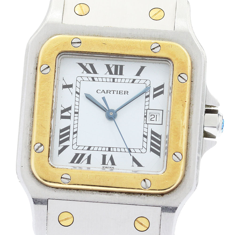 CARTIER Santos GalbeeLM Date white Dial Automatic Men's Watch_919101