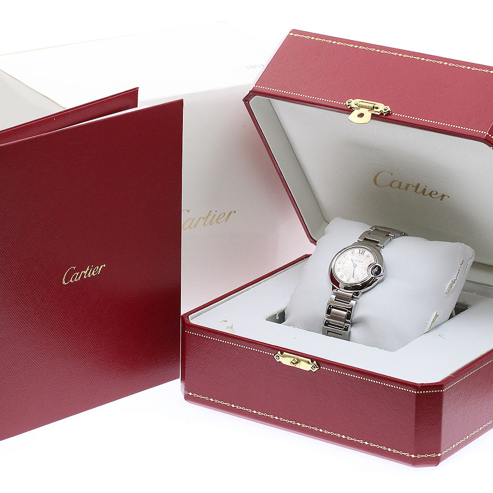 CARTIER Baron blue SM WE902073 11P diamond Quartz Ladies Watch_919117