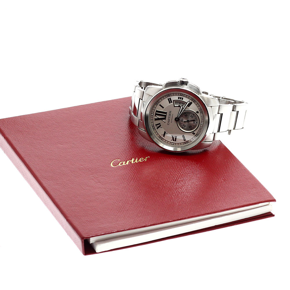 CARTIER Calibre de Cartier W7100015 Silver Dial Automatic Men's Watch_919143